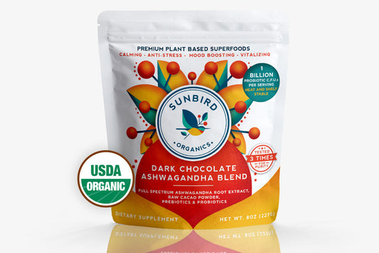 Organic ashwagandha powder dark chocolate blend