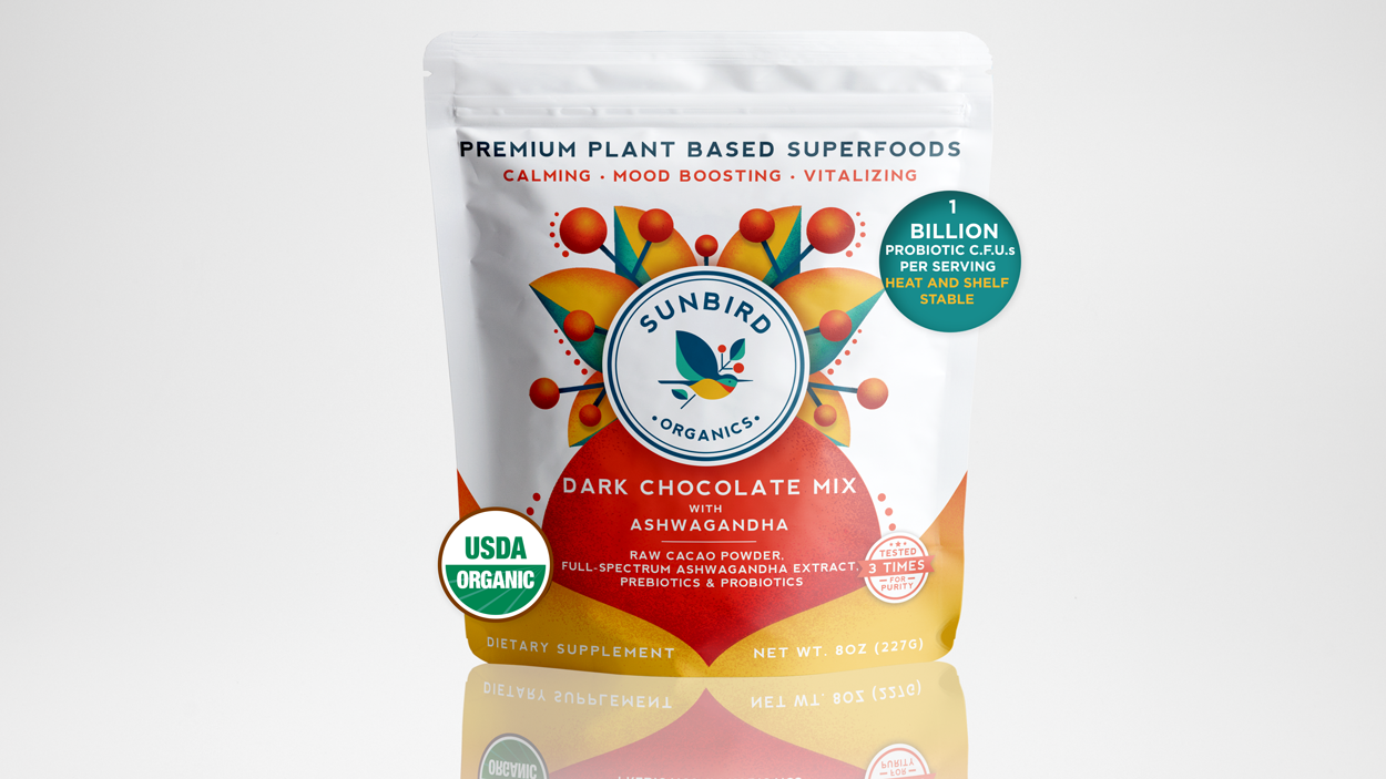 Healthy Hot Chocolate with Organic Cacao & Ashwagandha | Pre- & Probiotic Blend | 8 oz Bag