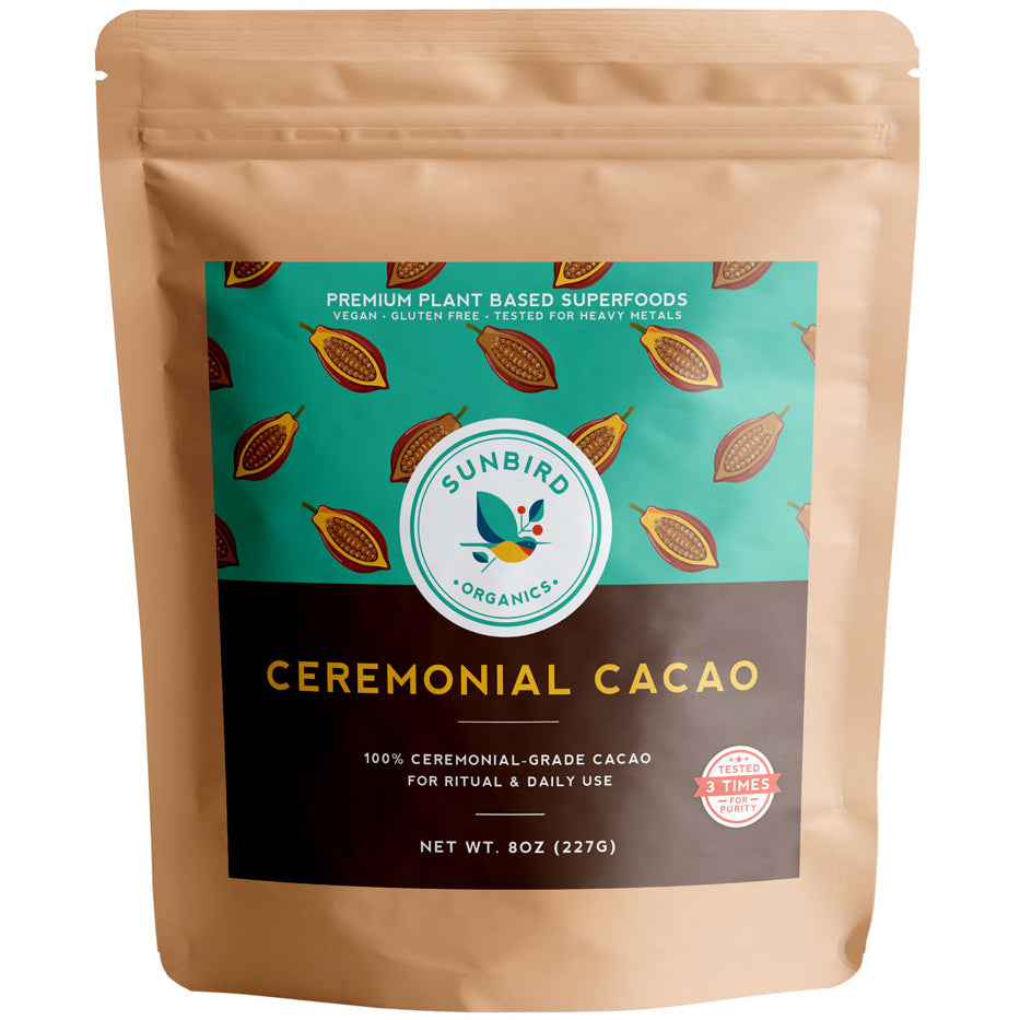 Ceremonial Cacao – 100% Organic Criollo Bean Cacao from Peru | 8 oz